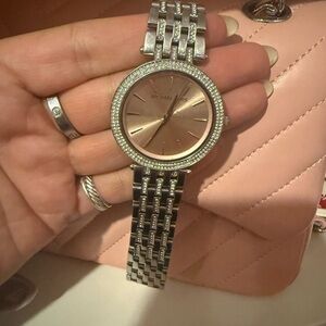 Michael Kors Two-Tone Silver and Rose Gold Watch
